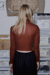 BASERANGE Tiger Cardigan Turtleneck Sweater TOTST-CG-AU23 Burn Pompom